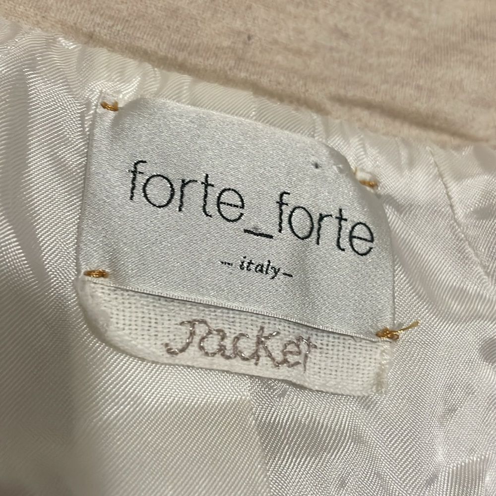 Forte_Forte Virgin Wool Neutral Blazer Jacket Patch Pocket Size XS (0) - Picture 3 of 8